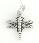 Silver Tiny Dragonfly Charm