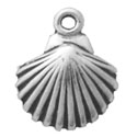 Silver tiny shell charm