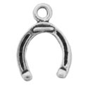 Silver tiny horseshoe charm