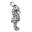 Silver tiny seahorse charm
