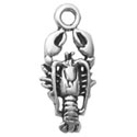 Silver tiny lobster charm