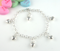 Valentine's Day Gift Heart Charm Bracelet