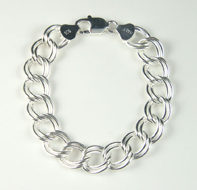 Traditional Classic Silver Charm Bracelet